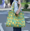 Bolsa de Hombro Plegable Nueva de Dibujos Animados Transfronteriza Bolsa de Compras Grande Portátil de Gran Capacidad Bolsa de Compras para Supermercado