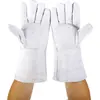 Guantes de soldadura de doble capa al por mayor de fábrica, guantes colgantes de piel de vaca para soldador, guantes de cuero completo alargados y engrosados