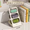 Caja de almacenamiento de escritorio para estudiantes, de gran capacidad, inclinada, para bolígrafos, para varios hogares, con compartimentos para guardar cosméticos y papelería.