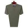 2025 Nuevo Estilo de Verano para Hombres Jóvenes y de Mediana Edad Cuello Solapa Transpirable Moderno Casual Manga Corta Camiseta Polo Color Sólido Alta Calidad