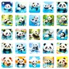 56 Pegatinas de Panda de Dibujos Animados Lindos de Compra Directa Transfronteriza para Decorar Agendas, Diarios y Maletas