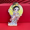 Imán de Nevera de Personaje de Ópera de Metal Maquillaje Facial de la Ópera de Pekín Imán de Souvenir Cultural y Creativo Mu Guiying Guan Yu Yang Guifei Succión Magnética