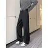 Pantalones de traje casual holgados de corte slim para hombre, pantalones cónicos adelgazantes de talla grande para otoño, pantalones de corte limpio relajados y amplios