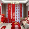 Decoração de Quarto de Casamento para o Novo Quarto dos Noivos, Conjunto para Sala de Estar e Varanda, Banners Decorativos com Palavras Felizes, Enfeites de Borboleta Pendurados e Guirlandas