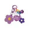 Llavero Colgante de Flor de Acrílico Creativo Lindo Estilo Ins para Bolsos de Niñas, Encanto Decorativo, Colgante Pequeño de Pareja
