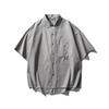 Roupa Vintage 25 Verão Estilo Japonês Marca Tendência Casual Outdoor Cor Sólida Simples Camiseta Manga Curta Camiseta Unissex para Homens e Mulheres