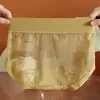Calcinhas de Renda Sexy Levemente Luxuosas e de Alta Qualidade para Mulheres, com Leve Controle da Barriga, Respiráveis, Feitas de Seda de Amora, com Reforço Estendido, Calcinhas Femininas Plus Size