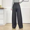 Pantalones a Cuadros Estilo Perezoso de Otoño para Mujer Tallas Grandes 118