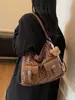 Bolso Tote de Gran Capacidad Transfronterizo para Mujer Otoño e Invierno 2026 Nuevo Mochila Retro con Estampado de Leopardo Bolso de Hombro de Gama Alta
