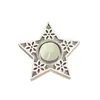 Portavelas de Madera de Luna Nueva y Estrella Transfronterizo Adornos Decorativos para el Hogar Navideño Portavelas Creativo de Escritorio para Sala de Estar