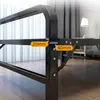 Cama individual plegable para uso doméstico, cama de siesta para adultos, marco de hierro reforzado con tablero de madera, cama doble, cama tradicional de bambú de 1.2m