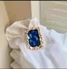 Soporte de escritorio retráctil con cojín de aire, gema de metal verde retro, soporte para teléfono móvil, soporte de escritorio retráctil, reloj, video, anillo, funda de teléfono, pegatina trasera