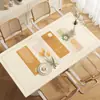Toalha de Mesa Impermeável e à Prova de Óleo, Sem Lavagem, Luxo Leve, Sensação de Alta Qualidade, Jogo Americano para Mesa de Jantar, Jogo Americano de Couro, Anti-Escaldante, Protetor de Mesa, Toalha para Mesa de Centro