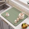 Alfombrilla para desagüe de cocina de lujo accesible, alfombrilla absorbente de tierra de diatomeas, secado rápido para encimera, mantel antideslizante, alfombrilla suave para platos y tazas de escritorio