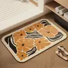 Alfombrilla de tierra de diatomeas floral estilo vintage para uso doméstico, adecuada para baños, absorbente, de secado rápido y fácil de limpiar, ideal para entradas