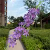 Arreglo floral artificial de flor de golondrina de dos puntas para decoración de bodas, escenario de jardín en el techo, decoración suave para el hogar, arreglo de suelo y arreglo floral de techo alto