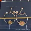 Pulseira de Liga Xizang Pulseira Pulseira Rotativa Nove Palácios Fofoca Lótus Feminina Vintage Criativa Pulseira de Liga