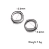 Pendientes geométricos minimalistas de acero inoxidable de moda transfronterizos, diseño circular simple, pendientes únicos y exquisitos de acero de titanio para mujer