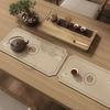 Nuevo tapete de mesa largo de estilo chino para salón de té, con barro de diatomeas grueso, antideslizante, resistente al desgaste y de fácil cuidado, tapete para escurrir tazas de agua