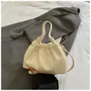 Bolso de cubo plisado de nicho transfronterizo para mujer, nuevo 2026 versátil bandolera de uso diario estilo coreano retro popular bolso nube