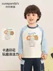 Kaka Panda ropa infantil camiseta de manga larga para niños, camiseta básica de otoño para niñas, tops de otoño, ropa de bebé de moda