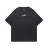 Camiseta de manga curta com estampa de letras grossas e tridimensionais da marca Trendy, estilo meia-borracha, para homens, verão, solta e exclusiva, para casal