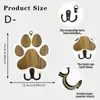 Colgador de llaves de madera con diseño de pata de gato simple con impresión 2D plana de alta definición, soporte de pared con forma de pata de gato bicolor
