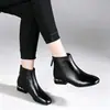 Elegantes botines decorativos metálicos para mujer, tacón bajo, cómodos para los pies, punta fina, elegantes, adecuados para ir al trabajo, botines sencillos de otoño e invierno, versátiles