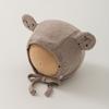 Gorro Coreano para Bebé Ins Cálido con Protección para las Orejas para Bebés Pequeños Gorro de Bebé con Puntos Negros y Diseño de Osito con Lazos para Otoño e Invierno