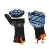 Luvas de churrasco para alta temperatura 800 graus, cinco dedos de silicone, para assar, forno de micro-ondas, proteção de isolamento térmico
