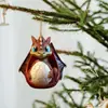 Pingente Transfronteiriço de Dragão Bebê de Natal em Acrílico Pingente de Ovo de Dragão Voador Pingente Pequeno de Natal Plano Presente Carro Pequeno