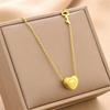 Collar de Moda Corazón Acero Titanio Amor Eterno Collar Llave Corazón Collar Diseño Nicho Forma Corazón Joyería