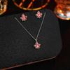 Weidni Alta Lujo Nuevo Collar de Aretes Hoja de Arce Moda de Alta Gama Elegante Exquisito Versátil Set Venta al por Mayor Mujeres