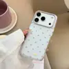 Funda para Teléfono Móvil con Patrón de Encaje en Forma de Corazón y Manzana 17Pro Iphone18 Estilo Ins Fresco 16 Funda Suave 13 Adecuada para 15 Transparente