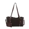 Bolsa Boston Retrô Atacado Bolsa Feminina Outono 2026 Nova Patchwork Color Block Bolsa de Ombro Único Transversal Tendência Bolsa Mãe-Filho