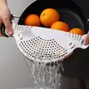 Olla escurridora de mano creativa filtro para borde de olla separador de escoria semicircular herramientas de cocina fabricantes venta al por mayor logo
