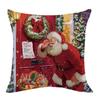 Ropa de Hogar Transfronterizo Amazon Nueva Festividad Navideña Funda de Almohada de Lino Funda de Cojín de Sofá