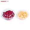 Sanze Hot Transparente PET 700ml/1000ml Tazón de Loto con Caja de Empaque Cortada para Fruta Tazón para Ensalada de Frutas