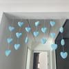 Cortina de puerta cortina de amor hogar de aspecto elevado Corazón de Princesa decoración de cortina de puerta rosa amor colgante cortinero mampara sin perforaciones