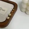 Pendientes de Flor de Zirconia de Alta Gama y Elegantes, Juego de Cuatro Piezas, Pendientes Pequeños y Exquisitos, Nuevos, de Alta Gama y Versátiles