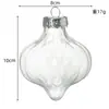 Cubierta Dorada y Plateada Bola de Navidad Transparente Exportación Venta Caliente Artesanía de Soplado de Plástico Bola de Plástico Decoración Navideña Bola Colgante Suministro