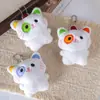 Brinquedo de Pelúcia Gato Tricolor Arco-Íris Fofo, Pingente Boneca Gato Flor, Boneca de Melhor Amigo, Adorno para Bolsa Venda por Atacado