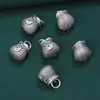 Colgante de plata de ley 99 pies colgante de monedero de plata retro hacer viejo 3D plata dura DIY hecho a mano material de cuentas joyería al por mayor