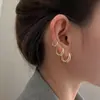 Pendientes Curvos de Plata para Mujer, Diseño de Nicho, Estilo Coreano, Pendientes de Celebridad de Internet de Gama Alta, Metal Simple de Nicho