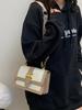 Bolso bandolera de diseño nicho a cuadros Nuevo otoño e invierno 2023 con correa de hombro ancha ajustable bolso de mano moda bolso de mujer