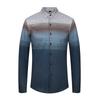 Comercio exterior nueva camisa de manga larga para hombre con solapa sin planchado tendencia impresión digital camisa casual de moda 3013