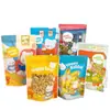 Bolsas de Embalaje de Dibujos Animados Cuidadosamente Seleccionadas, Bolsas Pequeñas para Regalo de Snacks y Galletas, Bolsas con Cierre de Cremallera para Dulces Infantiles, Bolsas de Embalaje de Alimentos para Puestos