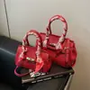 Bolso Platino de Gran Capacidad Bolso de Mujer Patrón Granulado Simple Elegante Bolso de Hombro Estilo Extranjero Versátil Cerradura Bolso Cruzado Portátil
