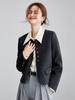 Abrigo de Lana de Doble Vista Estilo Hepburn 2024 Otoño e Invierno Nuevo Estilo Abrigo Corto de Lana Gris de Alta Gama para Mujer