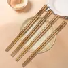 Palitos de Bambu Carbonizado de Alta Temperatura para Uso Doméstico, Palitos de Bambu Antiderrapantes no Atacado, Palitos de Bambu Personalizados Gravados